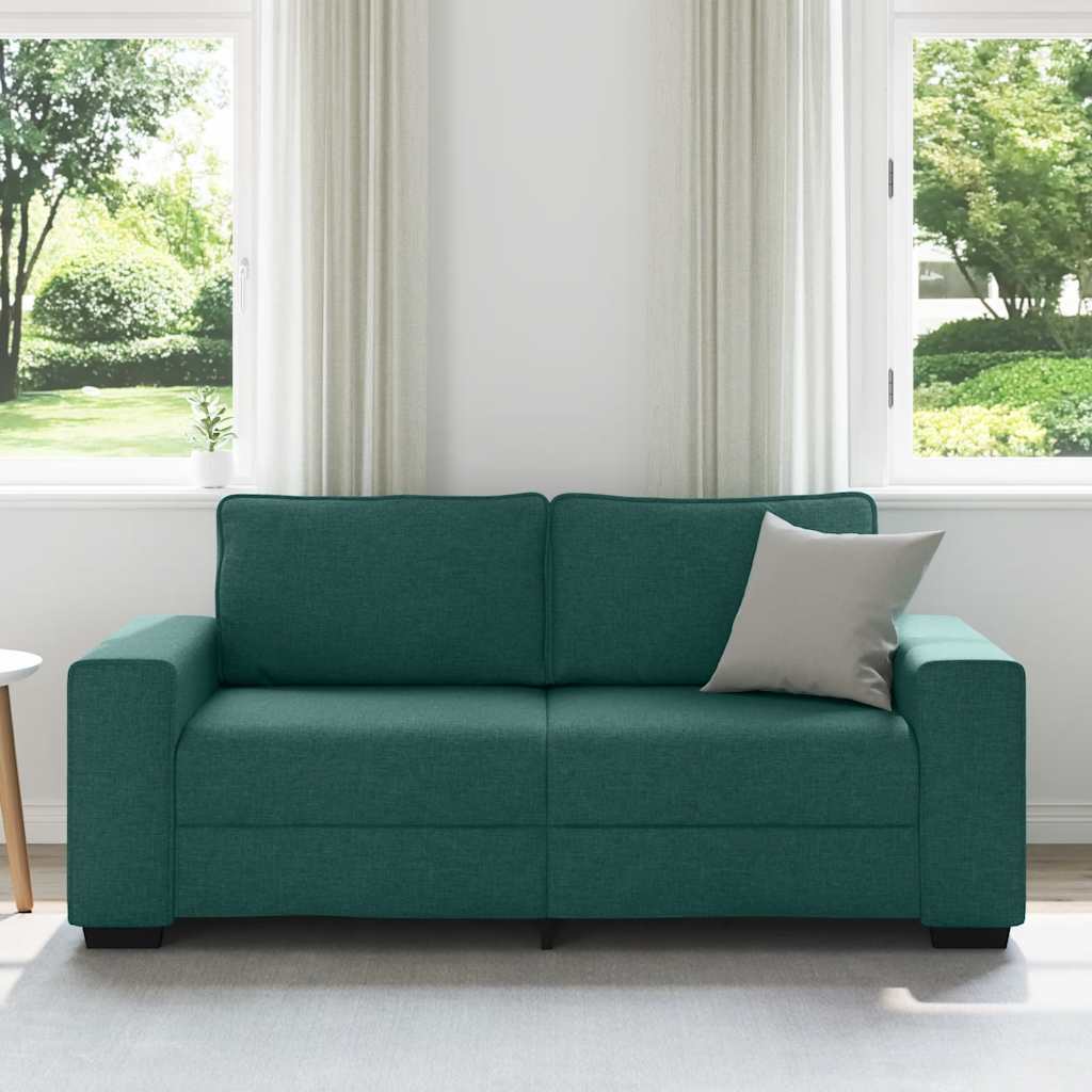 2-Sitzer-Sofa Dunkelgrün 180x77x82 cm Stoff