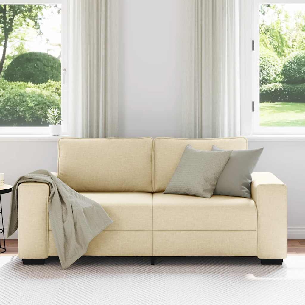 2-Sitzer-Sofa Creme 180x77x82 cm Stoff