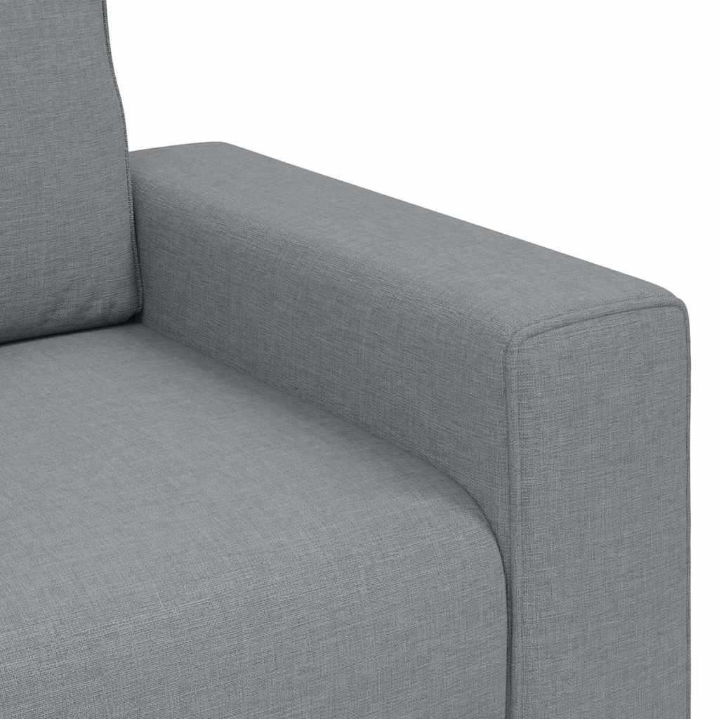 3-Sitzer-Sofa Hellgrau 220x77x82 cm Stoff
