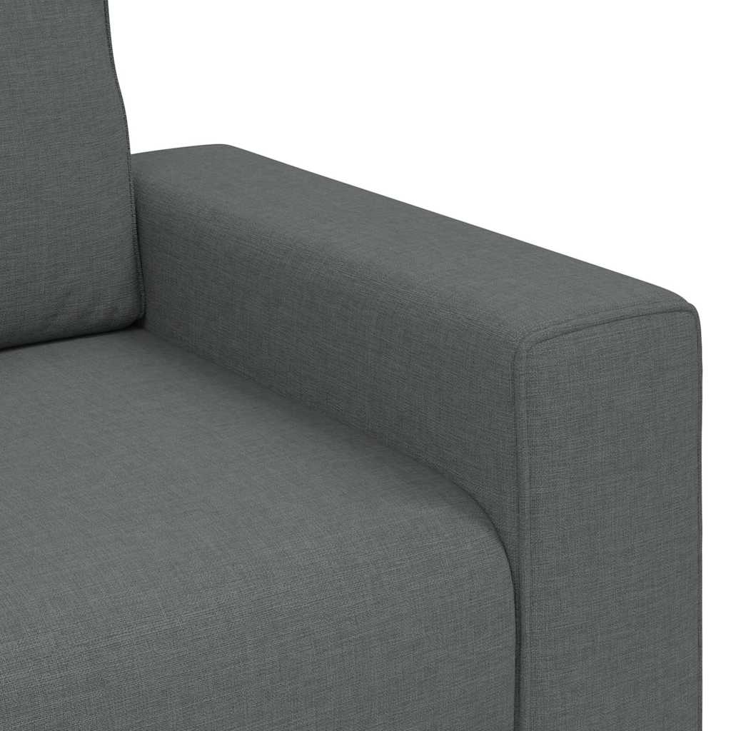 3-Sitzer-Sofa Dunkelgrau 220x77x82 cm Stoff