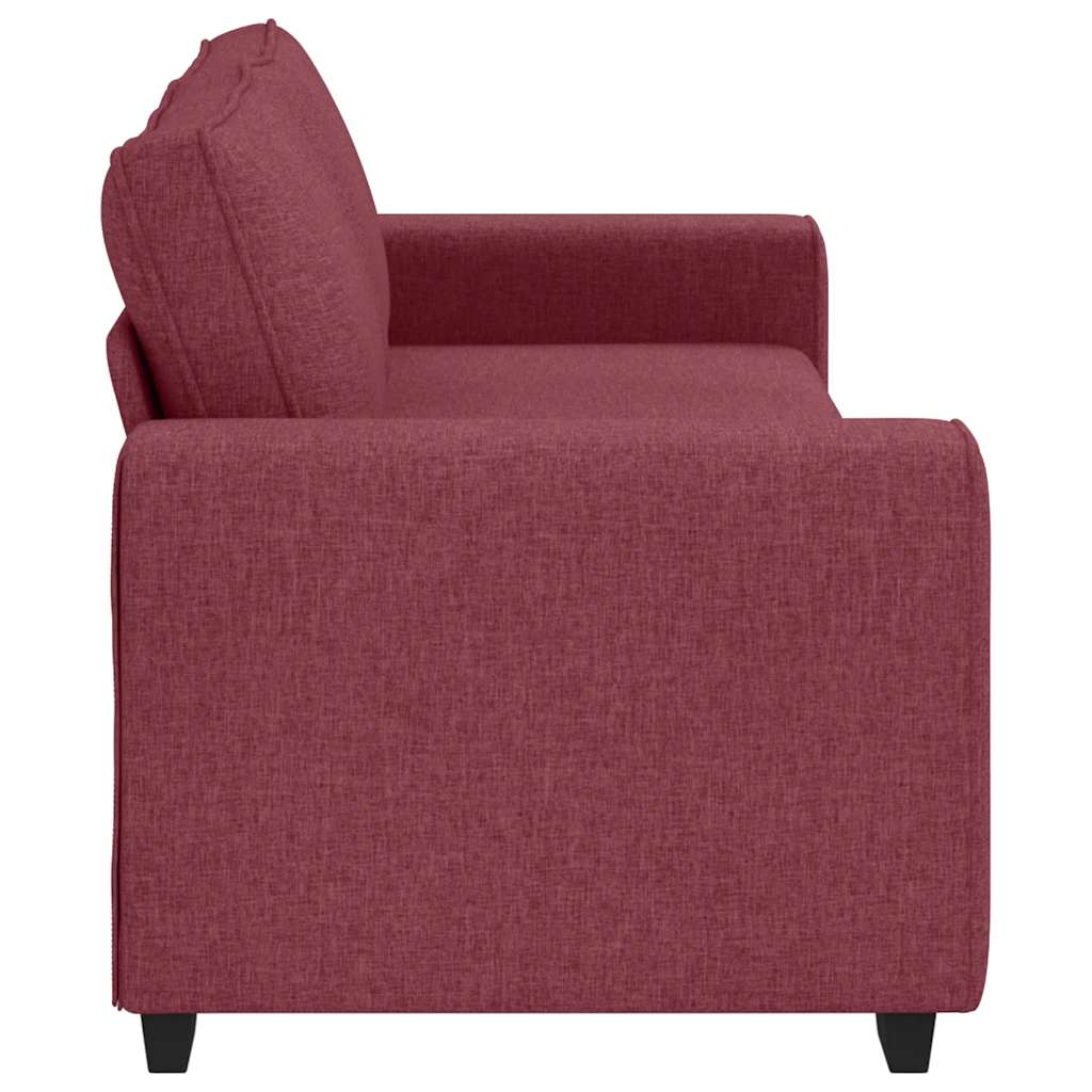 3-Sitzer-Sofa Weinrot 220x77x82 cm Stoff