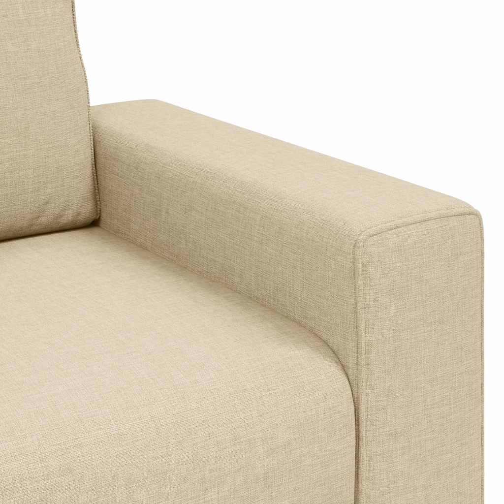 3-Sitzer-Sofa Creme 220x77x82 cm Stoff
