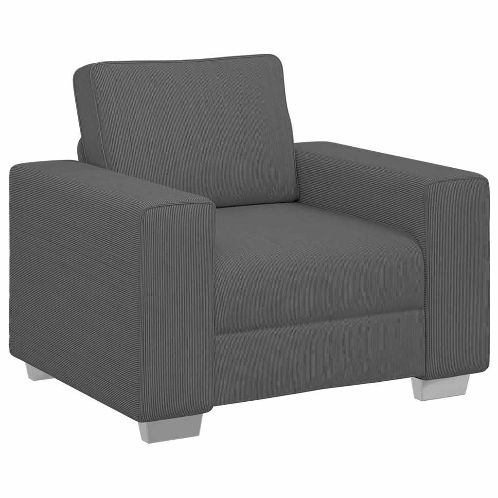 Sessel Dunkelgrau 100x77x82 cm Cordstoff