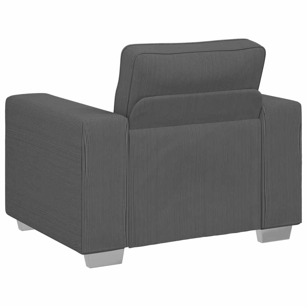 Sessel Dunkelgrau 100x77x82 cm Cordstoff