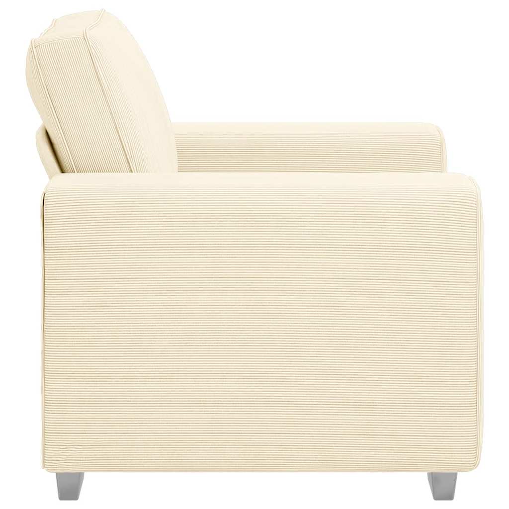 Sessel Creme 100x77x82 cm Cordstoff