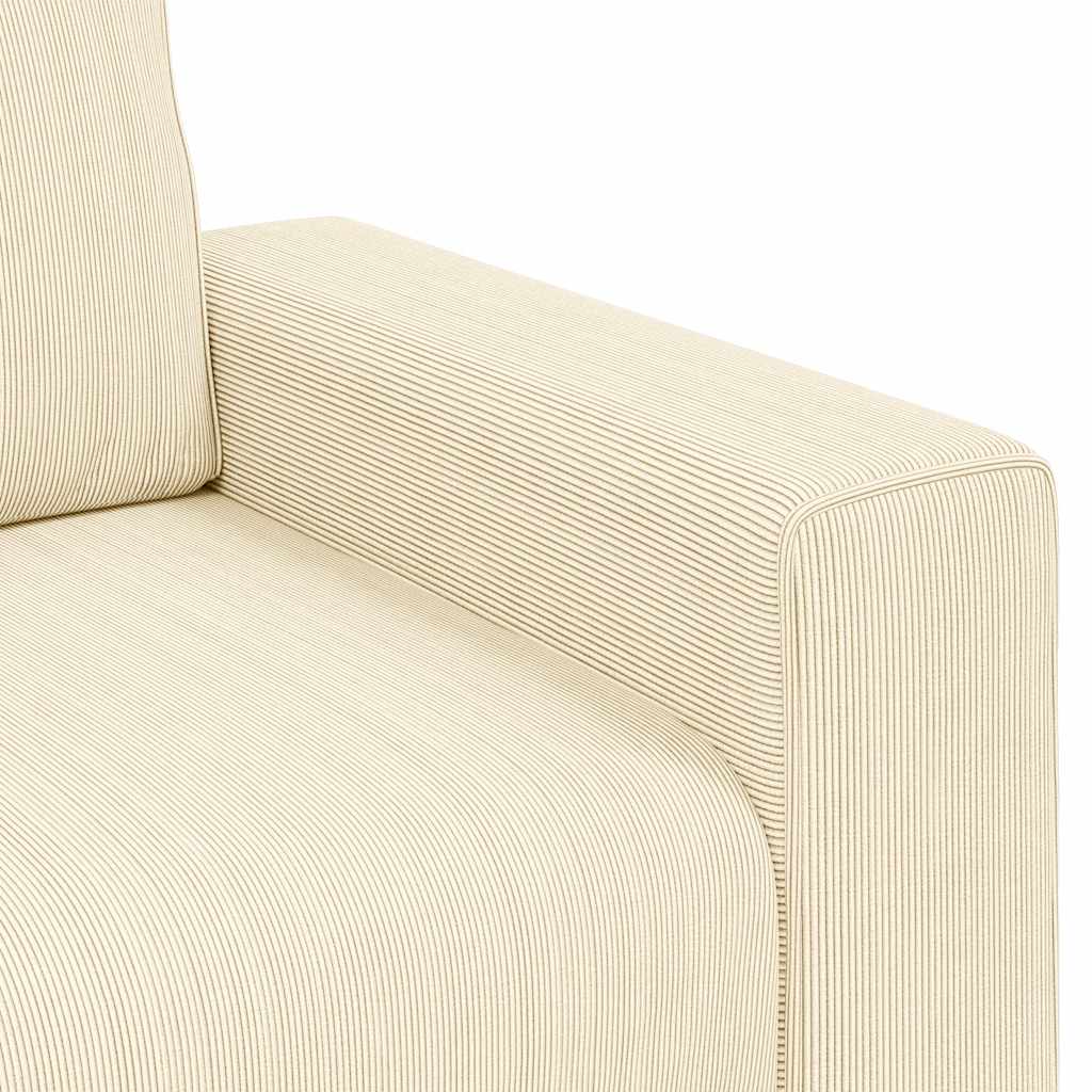 Sessel Creme 100x77x82 cm Cordstoff