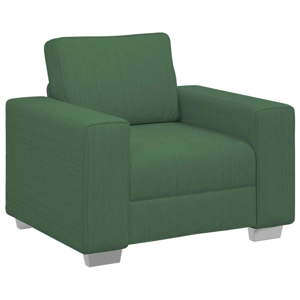 Sessel Dunkelgrün 100x77x82 cm Cordstoff