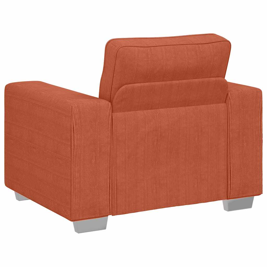 Sessel Rot Orange 100x77x82 cm Cordstoff
