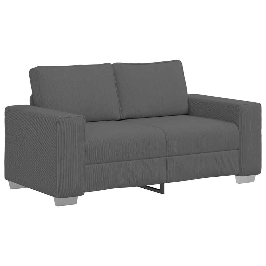 Zweisitzer-Sofa Dunkelgrau 160x77x82 cm Cordstoff
