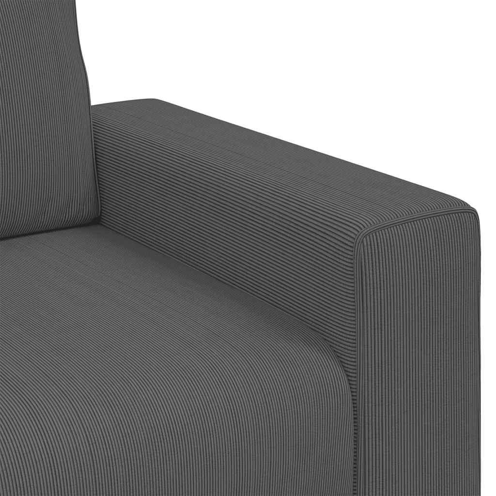 Zweisitzer-Sofa Dunkelgrau 160x77x82 cm Cordstoff