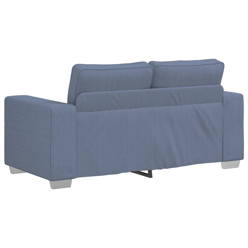 Zweisitzer-Sofa Blau 160x77x82 cm Cordstoff
