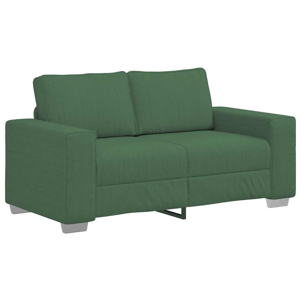 Zweisitzer-Sofa Dunkelgrün 160x77x82 cm Cordstoff
