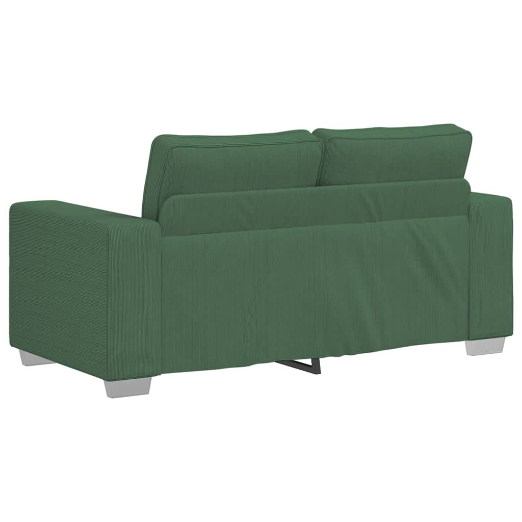 Zweisitzer-Sofa Dunkelgrün 160x77x82 cm Cordstoff