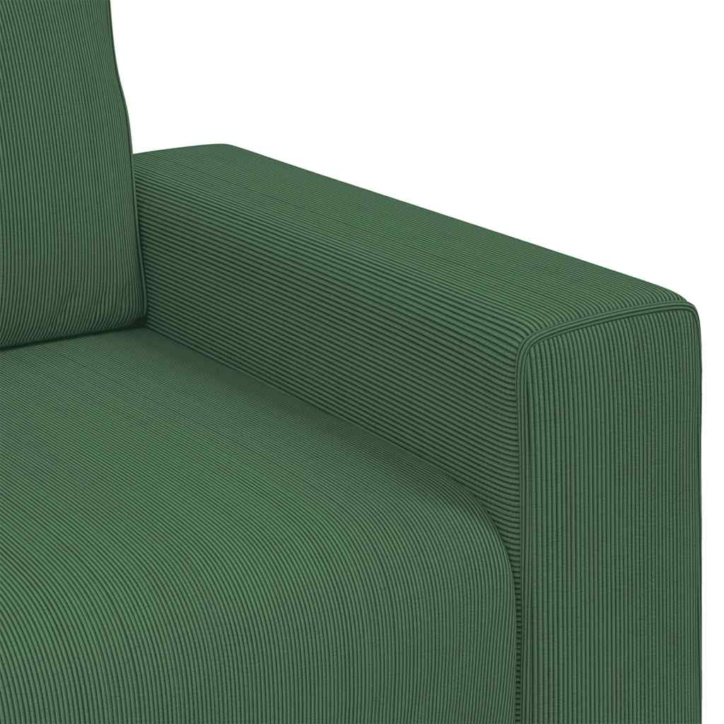 Zweisitzer-Sofa Dunkelgrün 160x77x82 cm Cordstoff