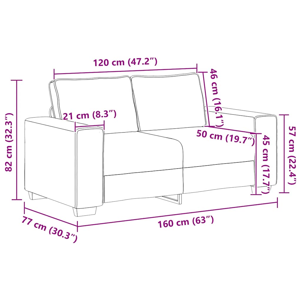 Zweisitzer-Sofa Dunkelgrün 160x77x82 cm Cordstoff