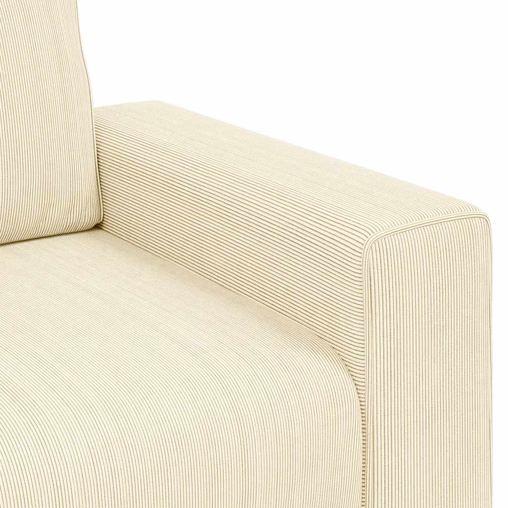 Zweisitzer-Sofa Creme 180x77x82 cm Cordstoff