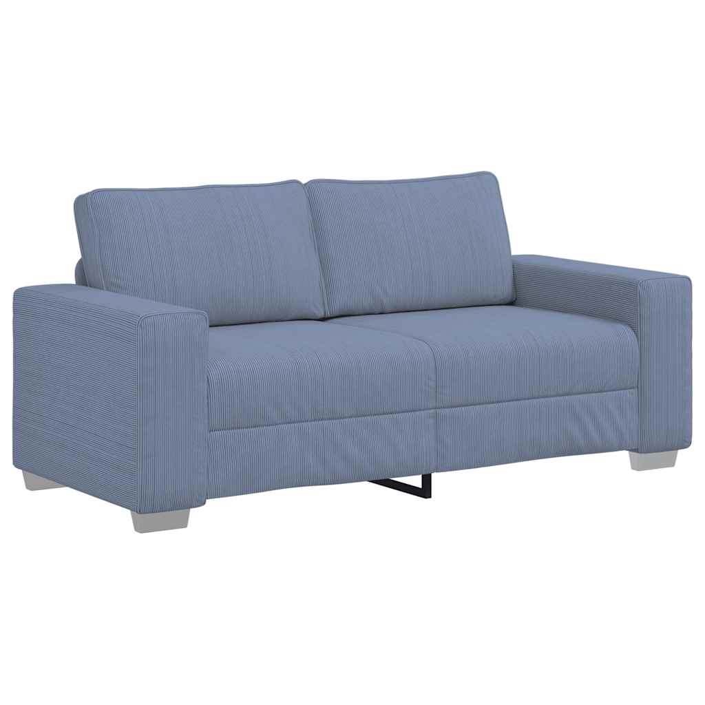 Zweisitzer-Sofa Blau 180x77x82 cm Cordstoff