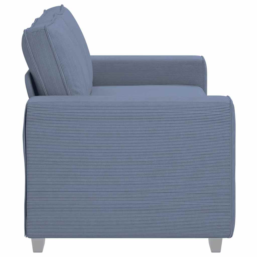 Zweisitzer-Sofa Blau 180x77x82 cm Cordstoff