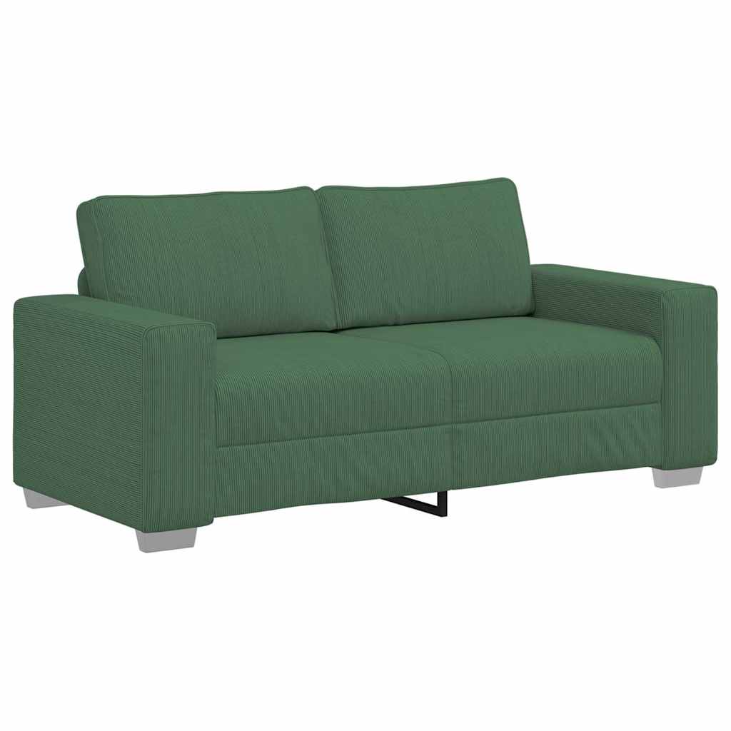Zweisitzer-Sofa Dunkelgrün 180x77x82 cm Cordstoff
