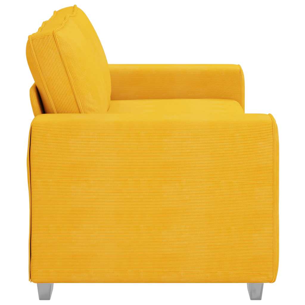 Zweisitzer-Sofa Hellgelb 180x77x82 cm Cordstoff
