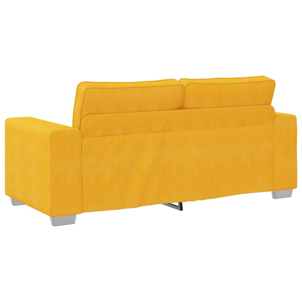 Zweisitzer-Sofa Hellgelb 180x77x82 cm Cordstoff