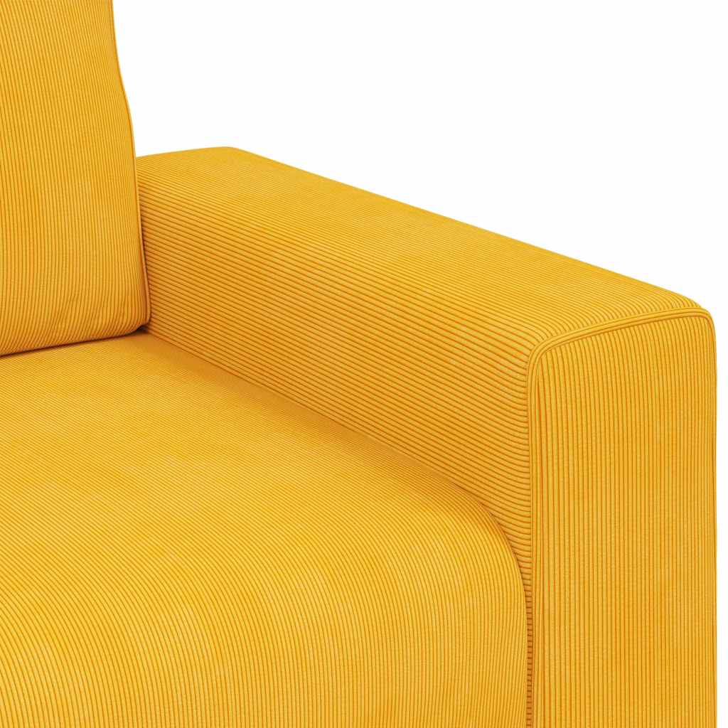 Zweisitzer-Sofa Hellgelb 180x77x82 cm Cordstoff