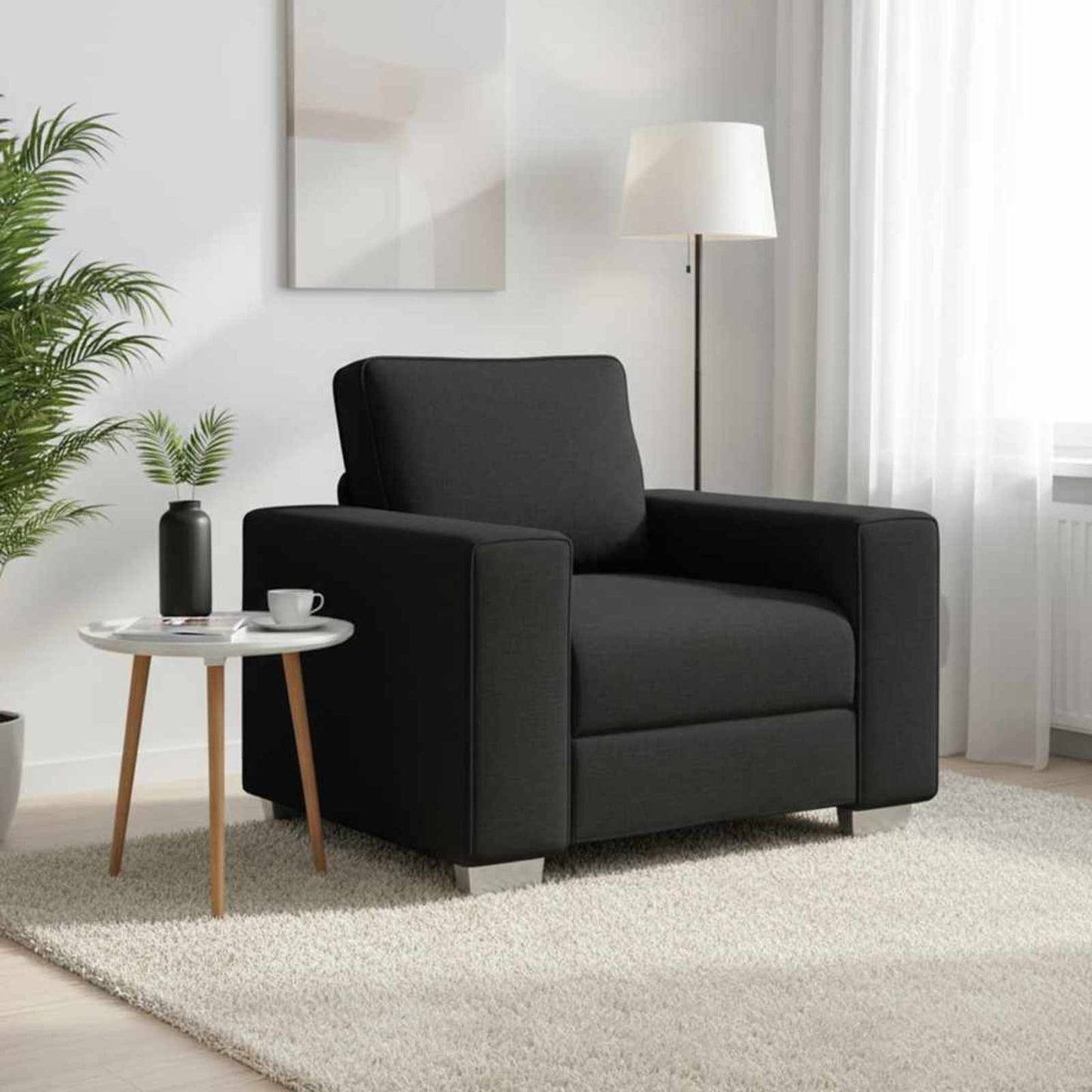 Sofa-Sessel Schwarz 100 cm Stoff