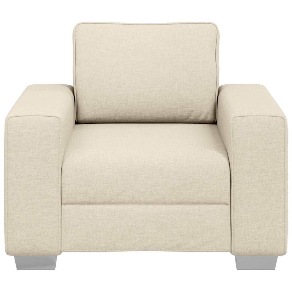 Sofa-Sessel Beige 100 cm Leinenmischgewebe