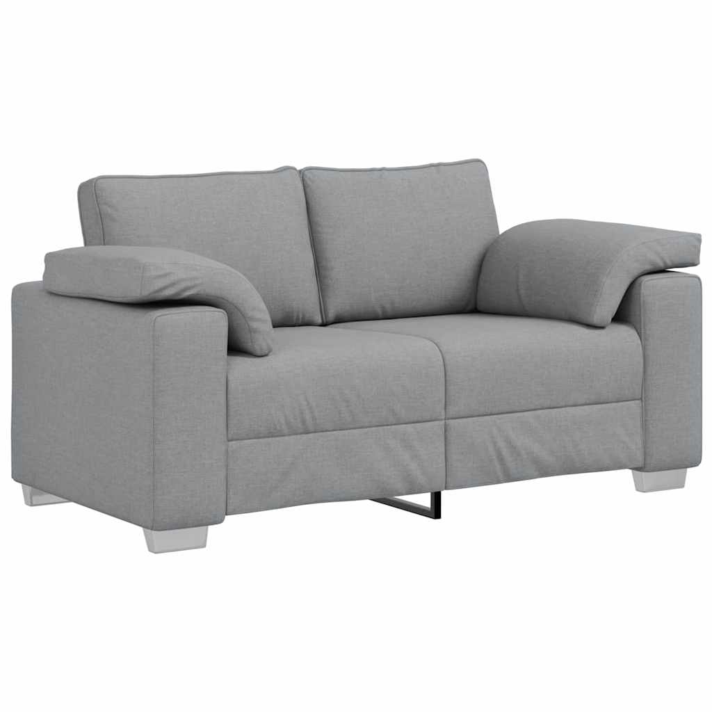 Zweisitzer-Sofa Hellgrau 160 cm Stoff