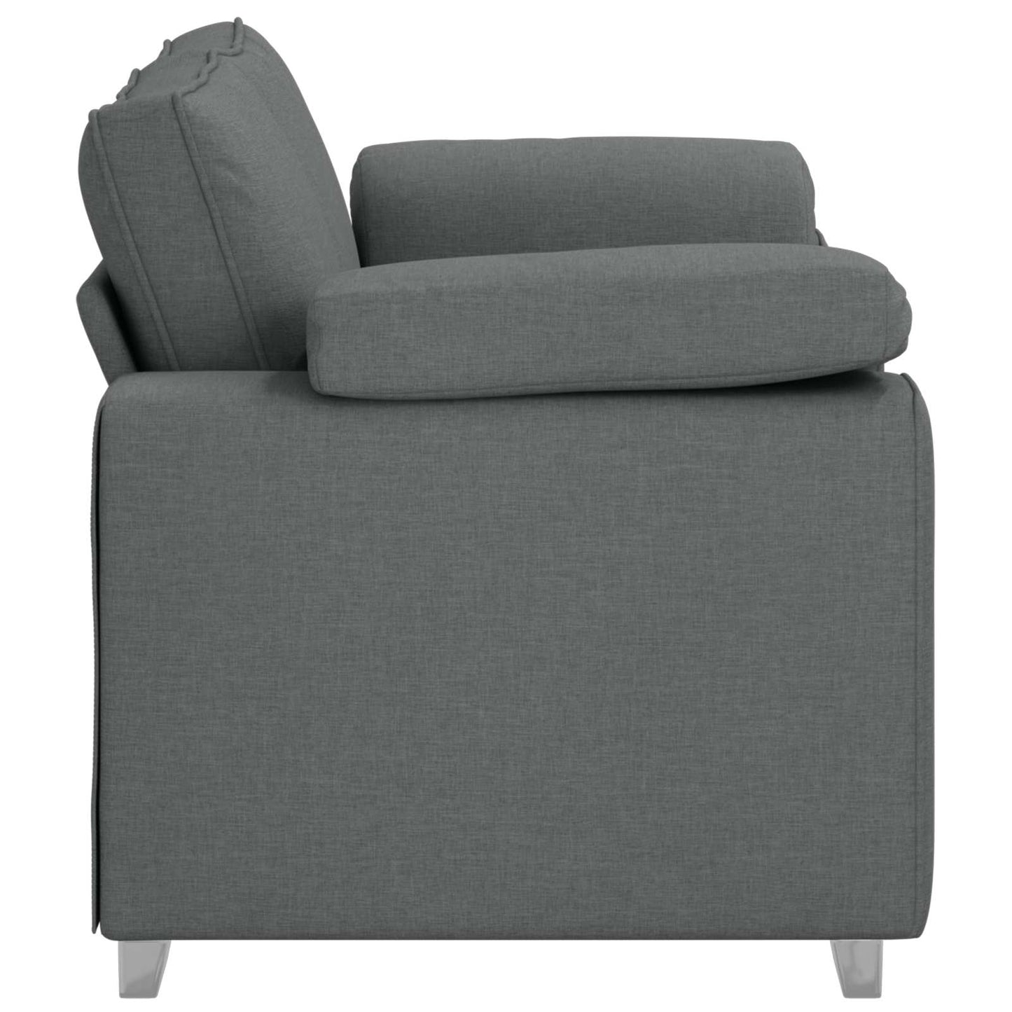 Zweisitzer-Sofa Dunkelgrau 160 cm Stoff