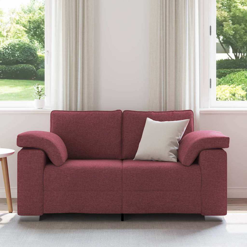 Zweisitzer-Sofa Weinrot 160 cm Stoff
