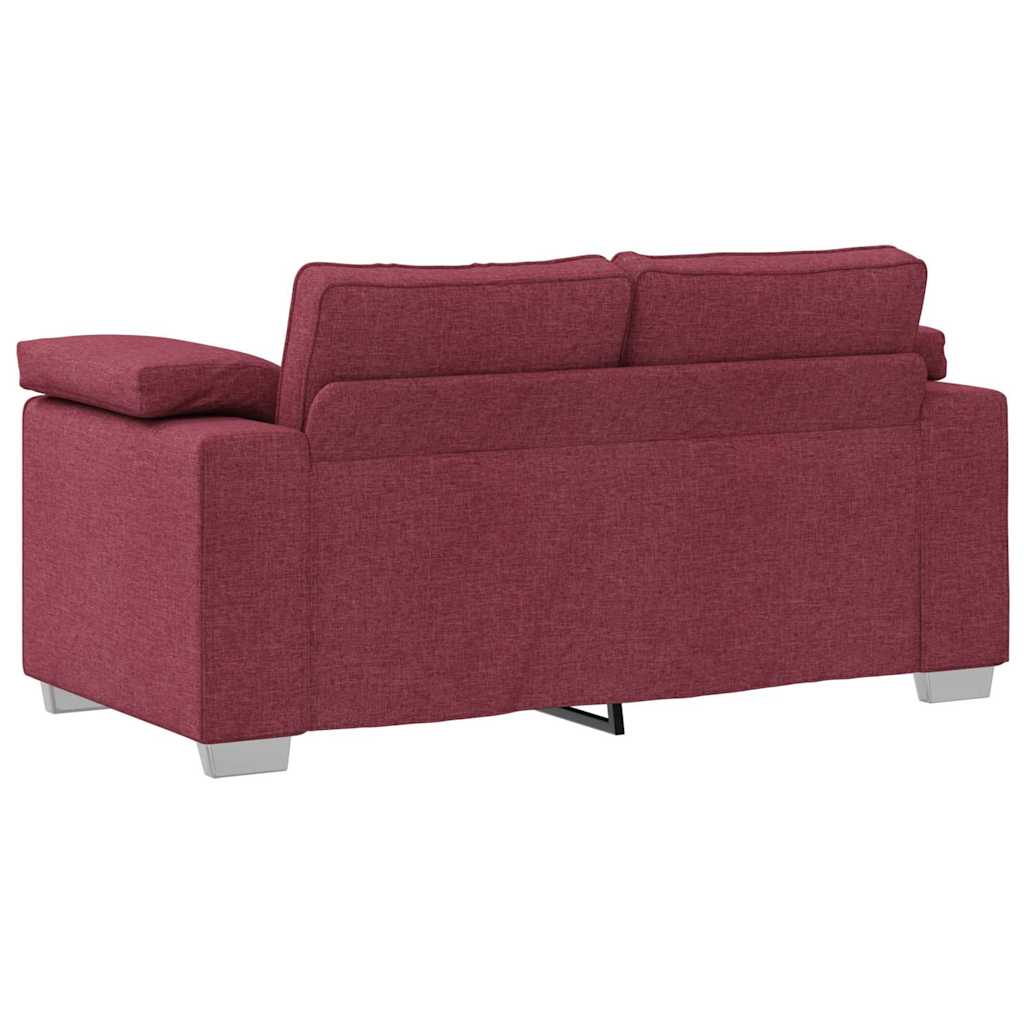 Zweisitzer-Sofa Weinrot 160 cm Stoff