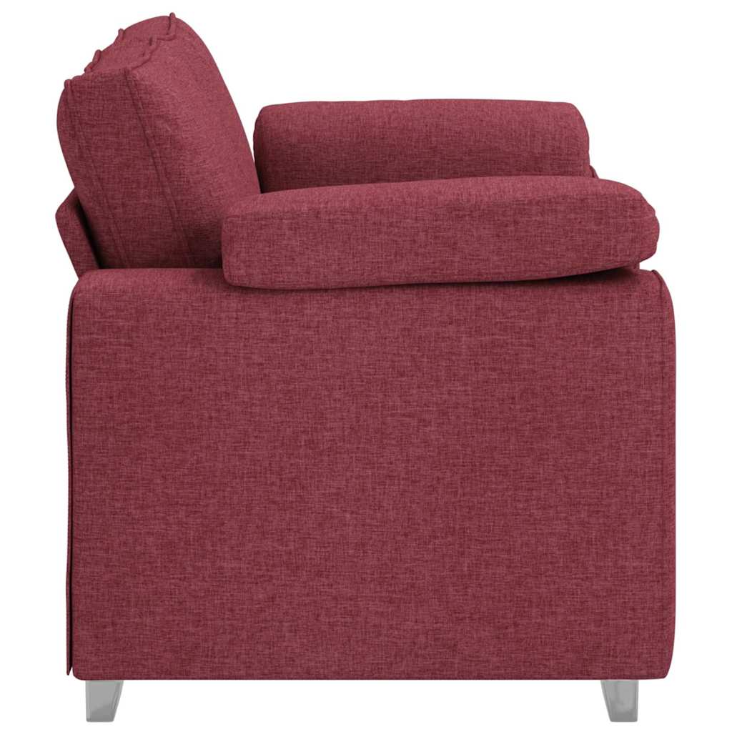 Zweisitzer-Sofa Weinrot 160 cm Stoff