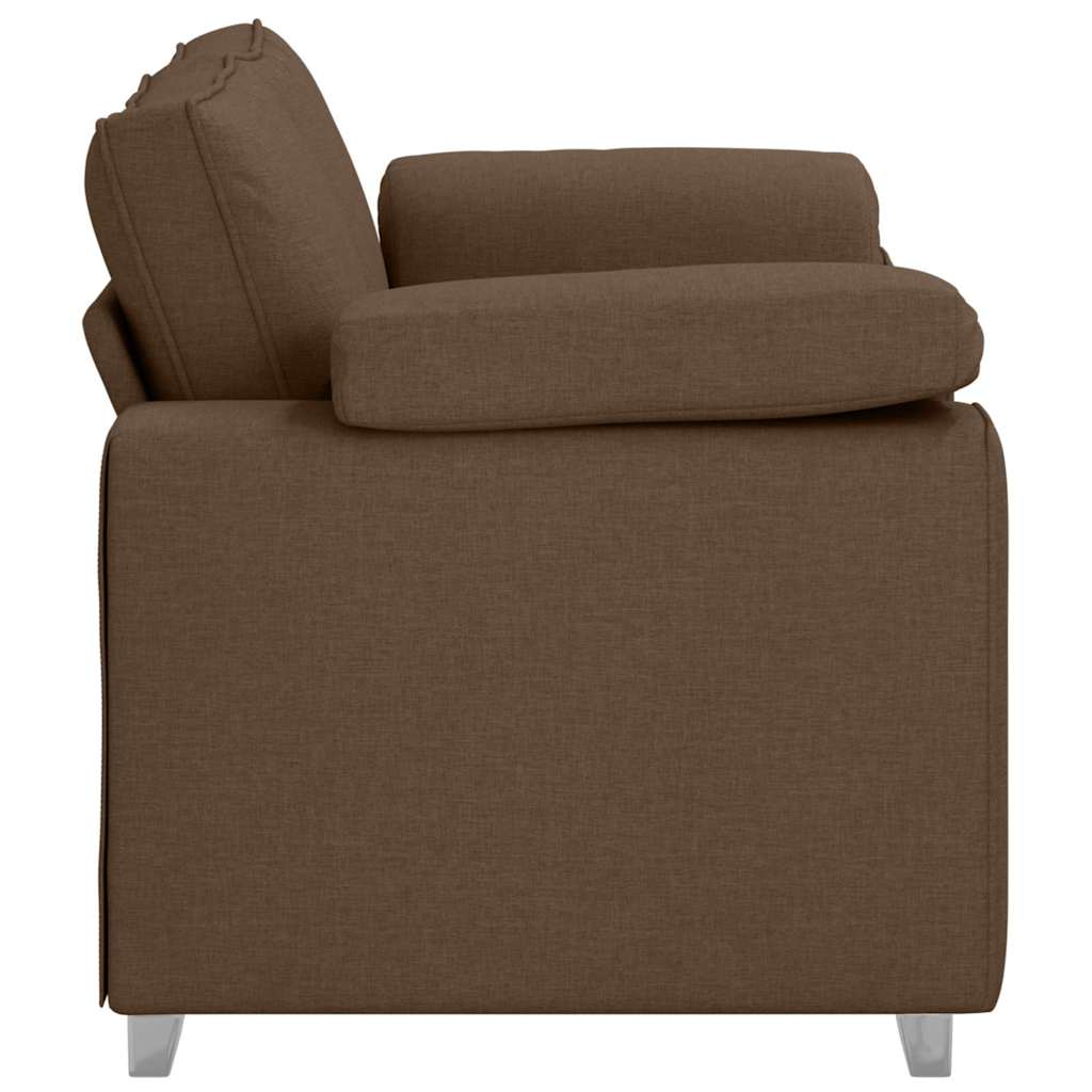 Zweisitzer-Sofa Braun 160 cm Stoff