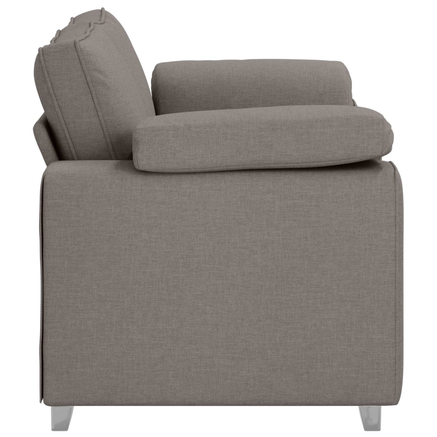 Zweisitzer-Sofa Taupe 160 cm Stoff