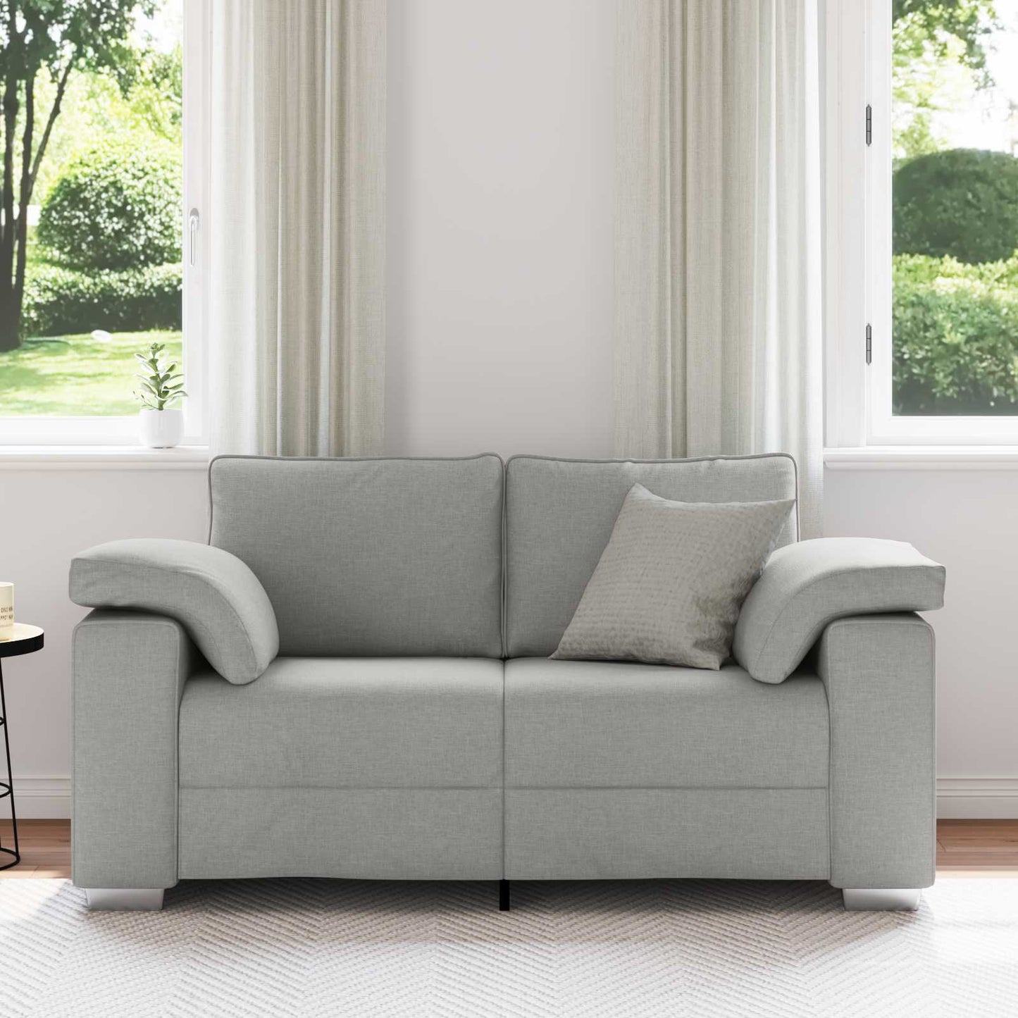 Zweisitzer-Sofa Wolkengrau 160 cm Stoff