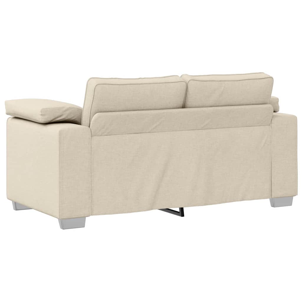 2-Sitzer Sofa Beige 160 cm Leinenmischgewebe
