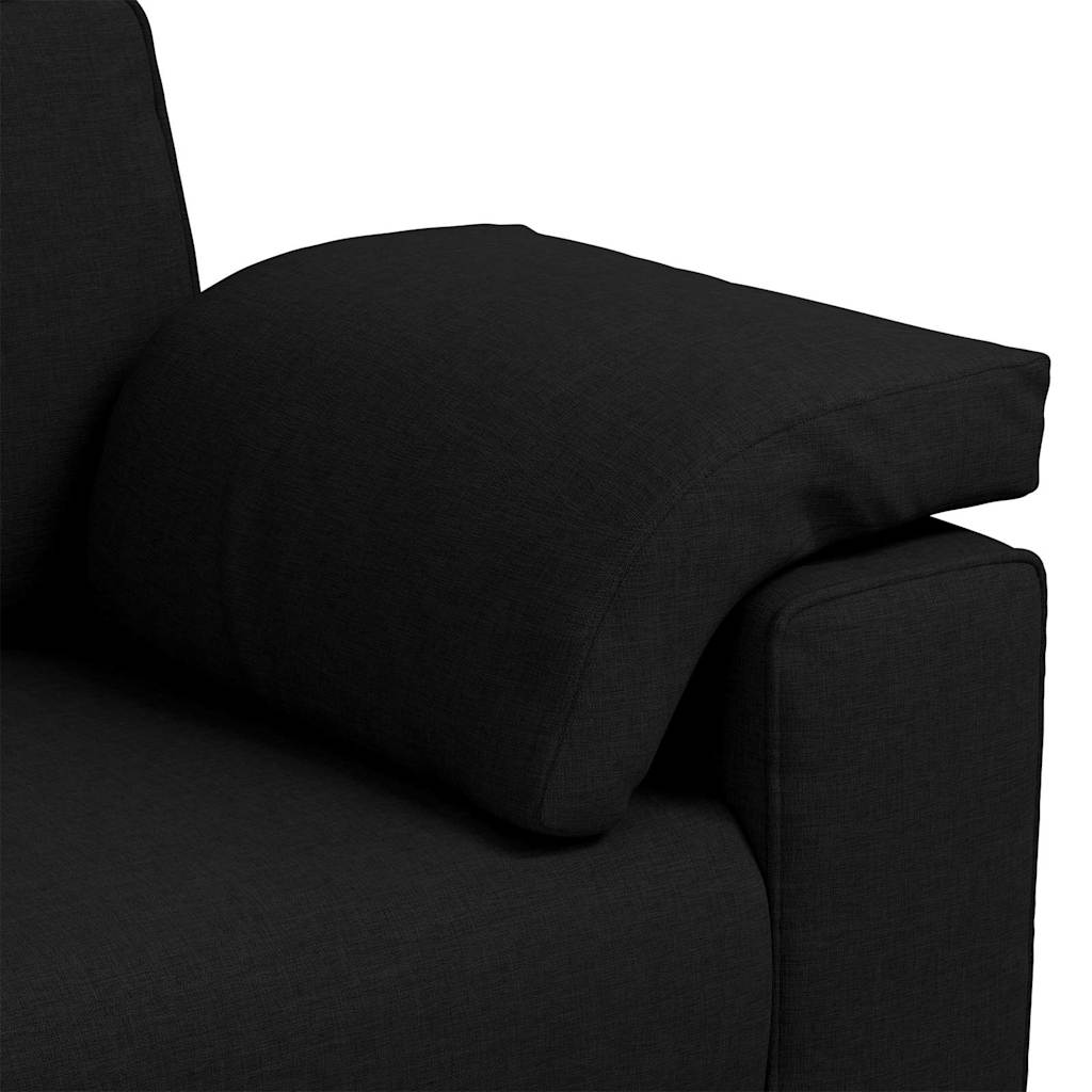 Zweisitzer-Sofa Schwarz 180 cm Stoff