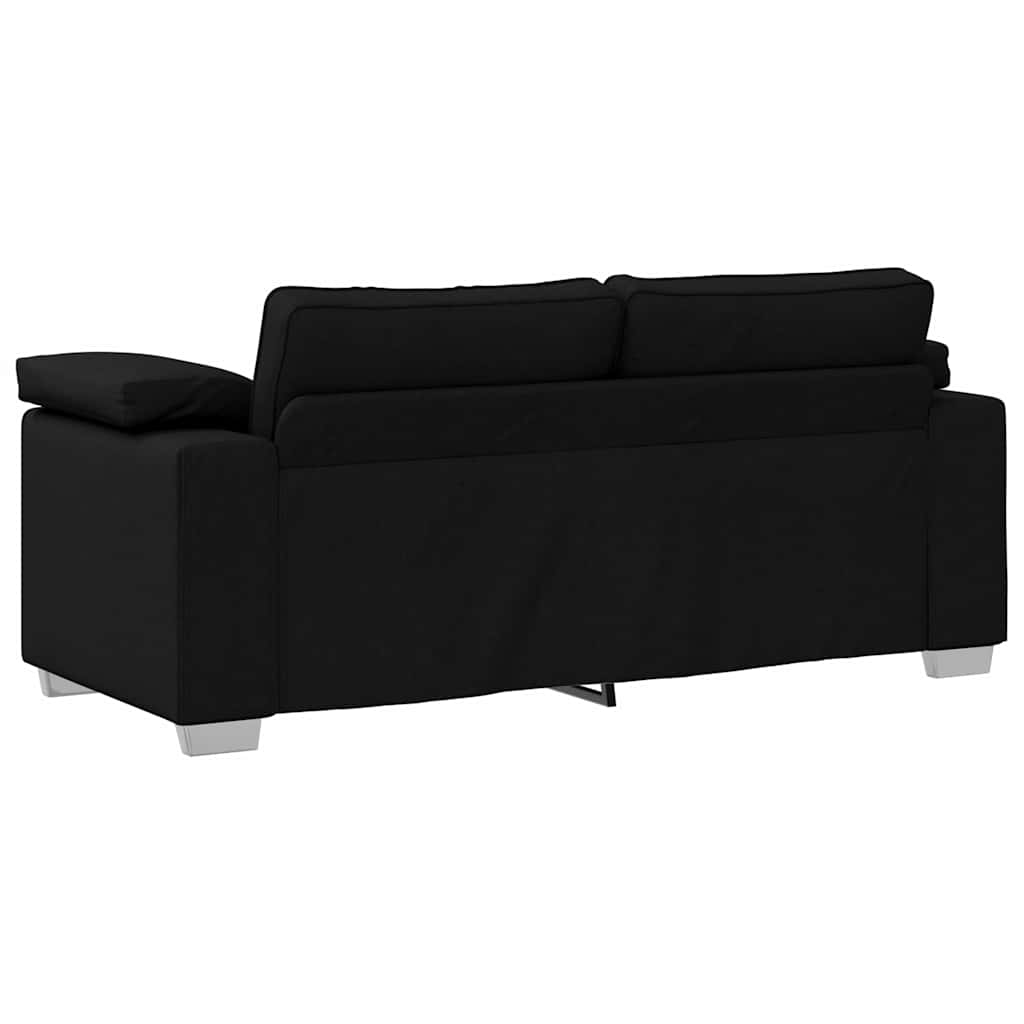 Zweisitzer-Sofa Schwarz 180 cm Stoff