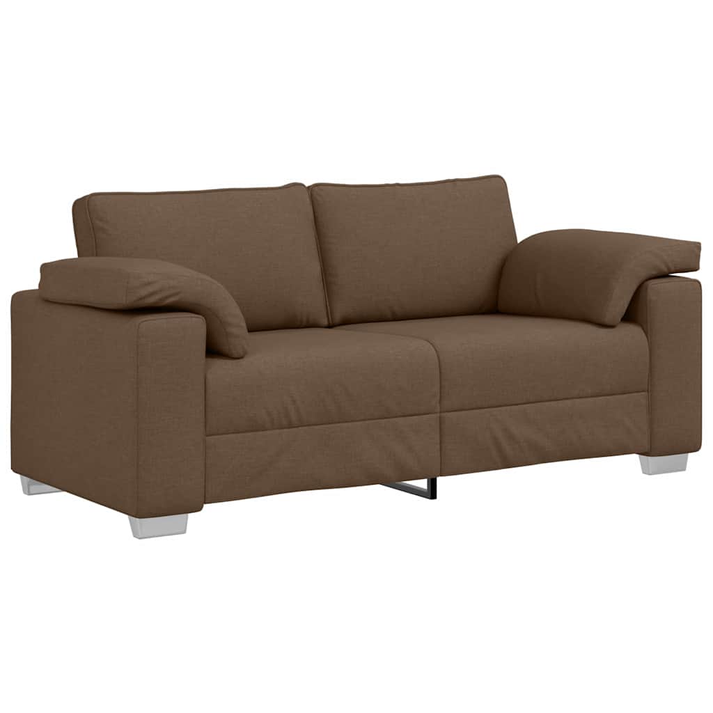 Zweisitzer-Sofa Braun 180 cm Stoff
