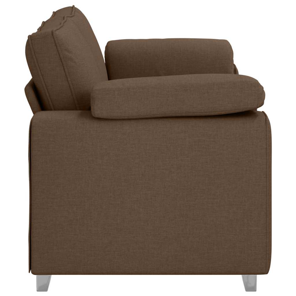 Zweisitzer-Sofa Braun 180 cm Stoff