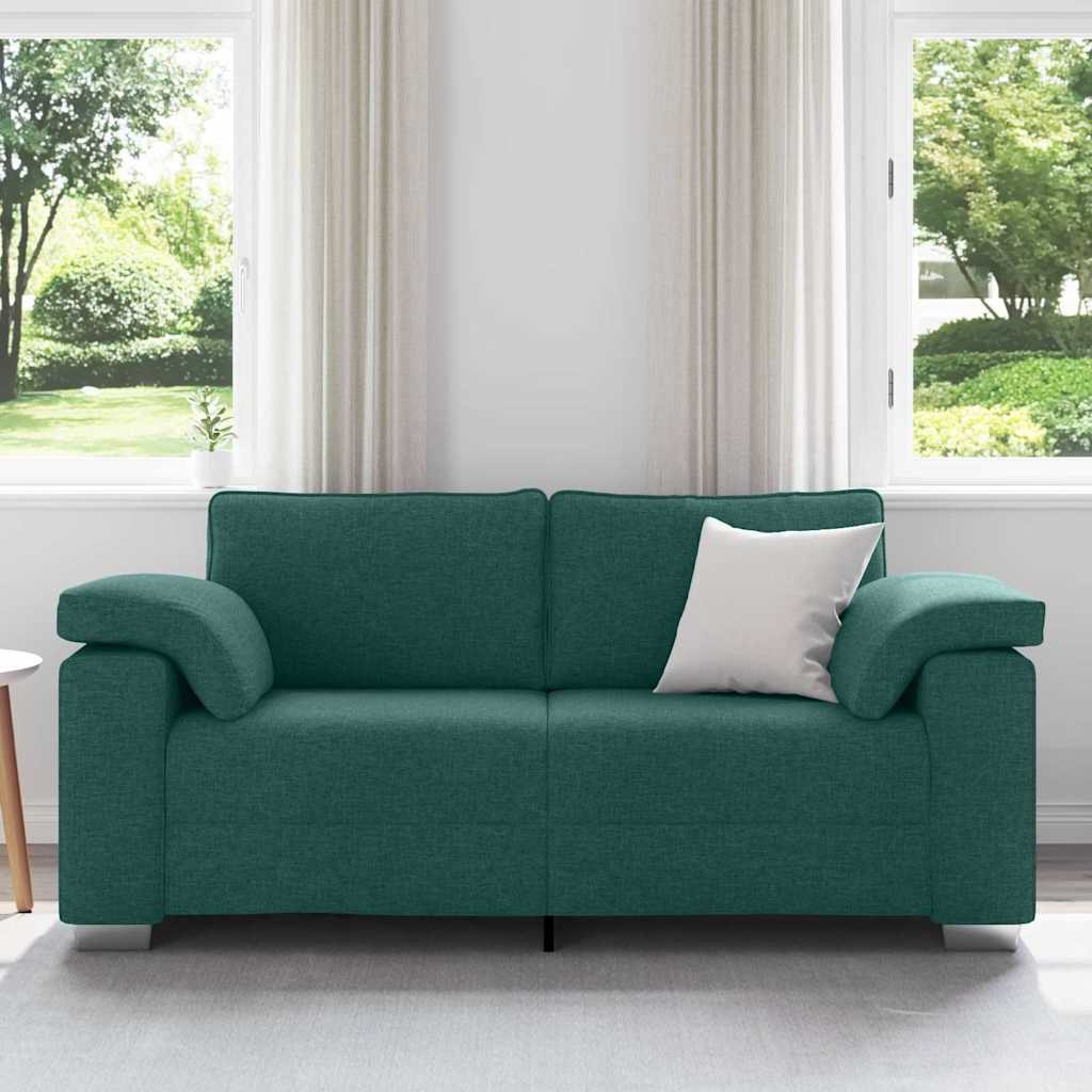Zweisitzer-Sofa Dunkelgrün 180 cm Stoff