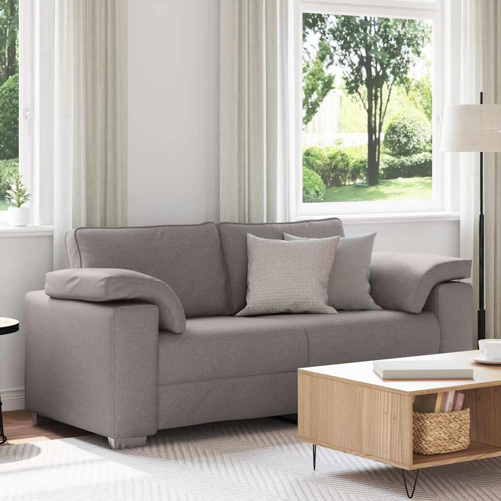 Zweisitzer-Sofa Taupe 180 cm Stoff