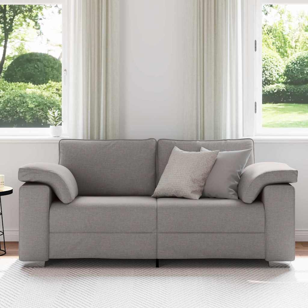 Zweisitzer-Sofa Taupe 180 cm Stoff