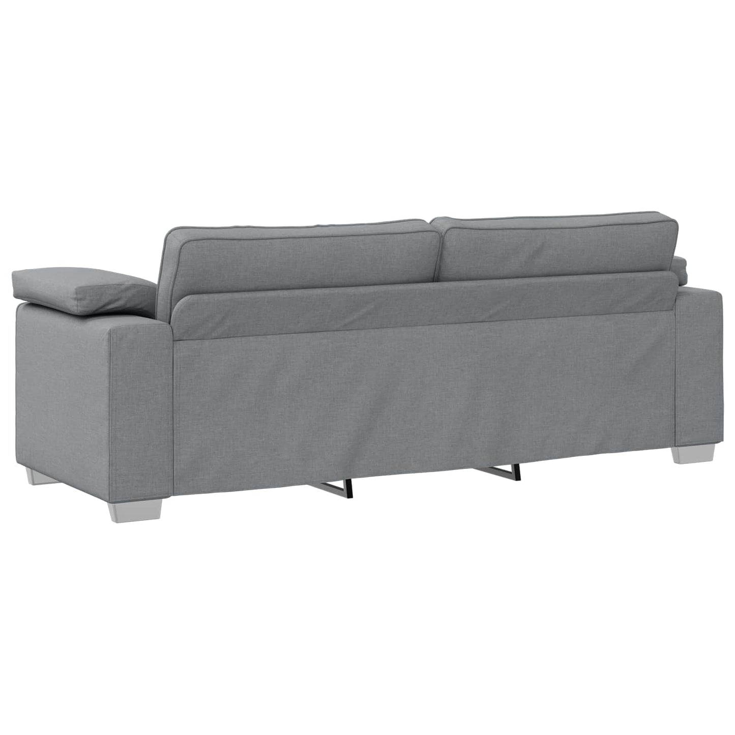 3-Sitzer-Sofa Hellgrau 220 cm Stoff