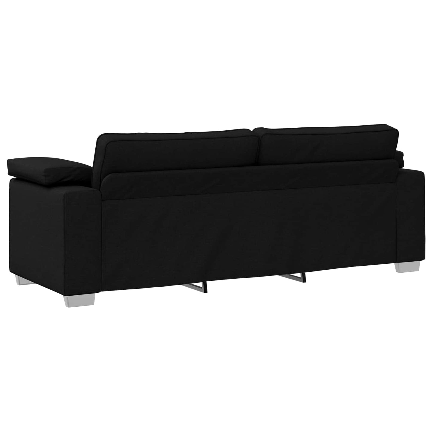 3-Sitzer-Sofa Schwarz 220 cm Stoff