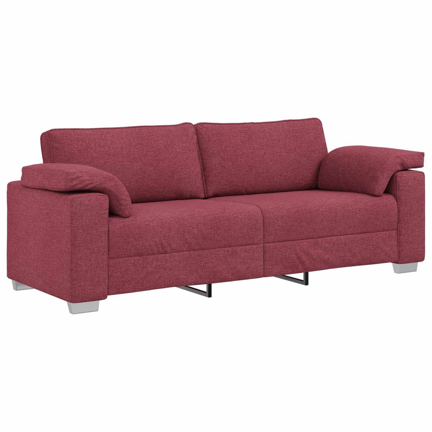 3-Sitzer-Sofa Weinrot 220 cm Stoff