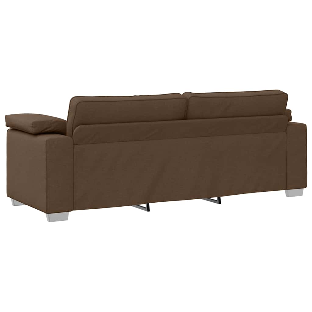 3-Sitzer-Sofa Braun 220 cm Stoff