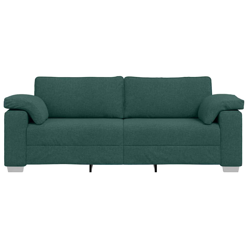 3-Sitzer-Sofa Dunkelgrün 220 cm Stoff