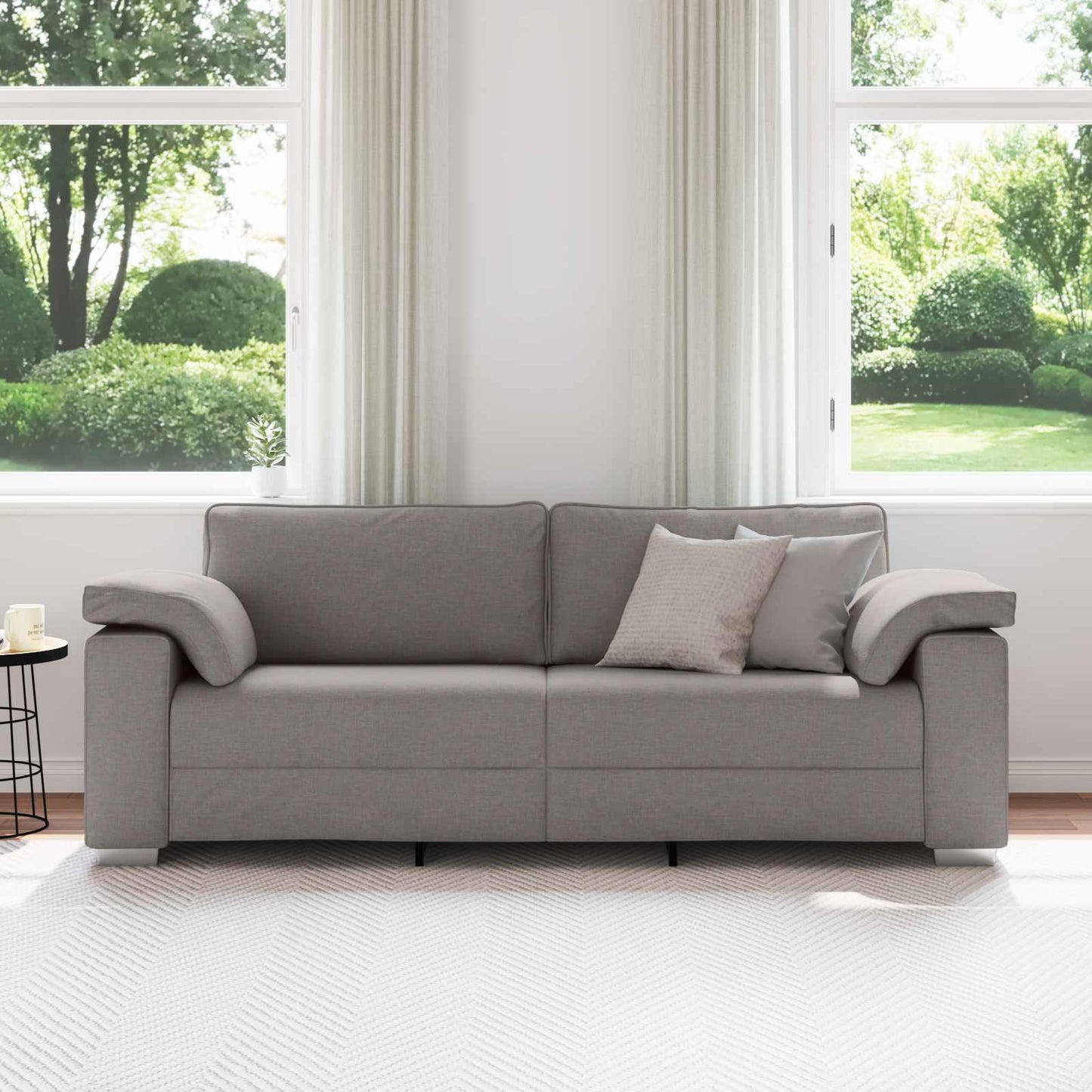 3-Sitzer-Sofa Taupe 220 cm Stoff